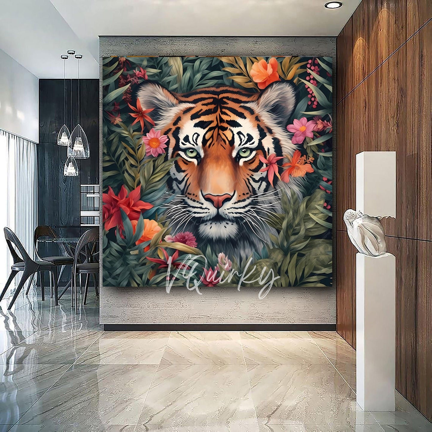 Hustling Tiger Canvas Painting