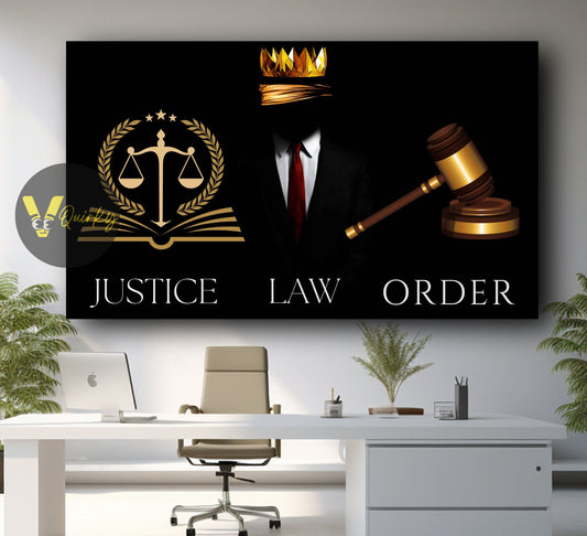 Justice Law Order Canvas Painting