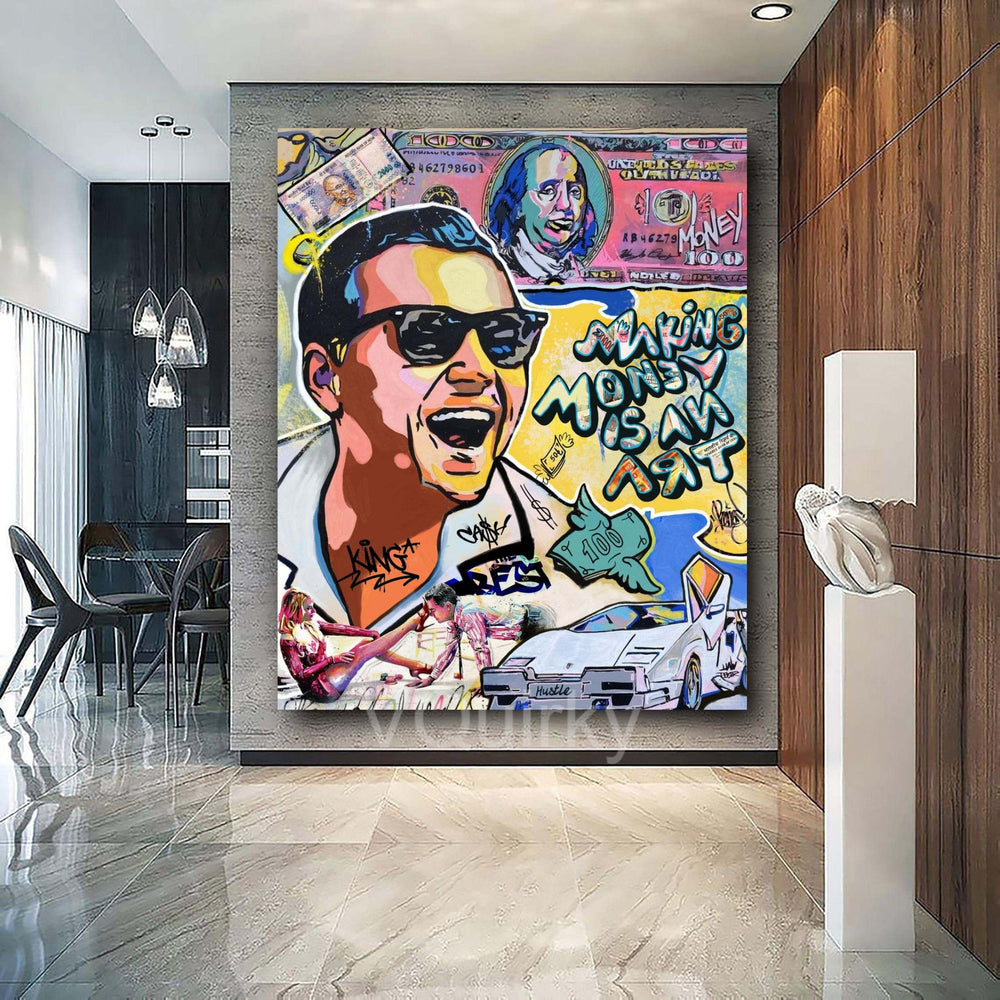 Leonardo Wall Street Making Money Is An Art Canvas Painting