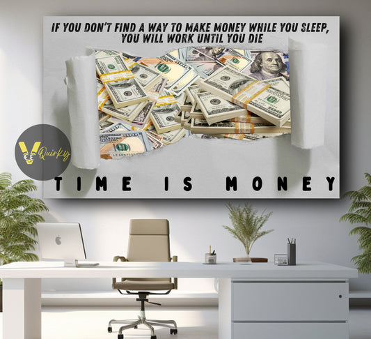 Time Is Money Canvas Painting