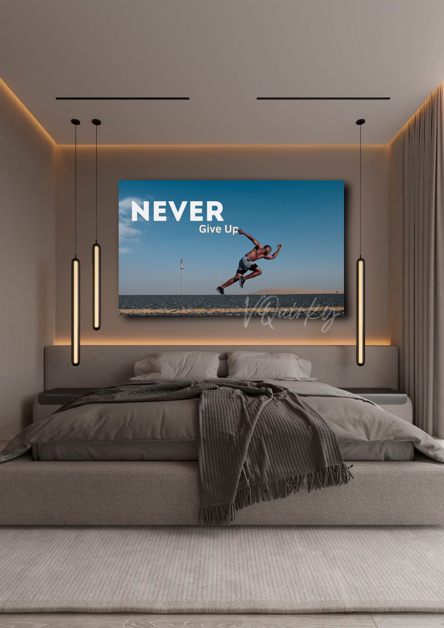Never Give Up Canvas Painting