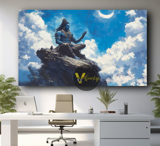 Shiv Ji  Horizontal Canvas Painting