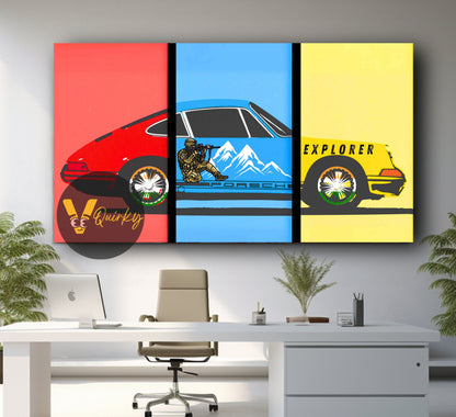 Porsche Horizontal Canvas Painting