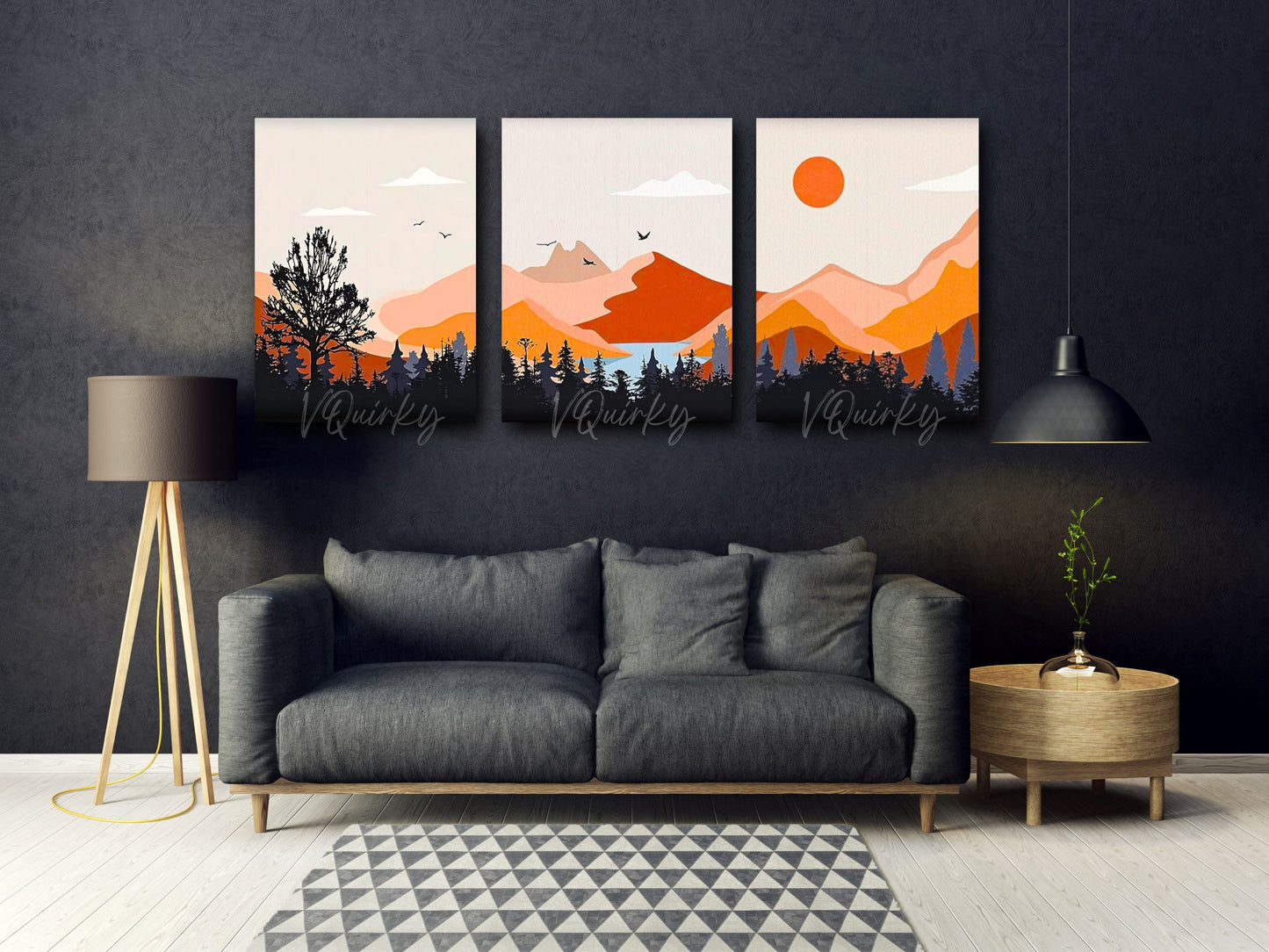 Boho - Set Of 3 Nature Canvas Painting