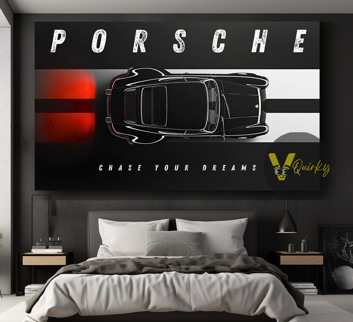 Porsche Chase Your Dreams Horizontal Canvas Painting