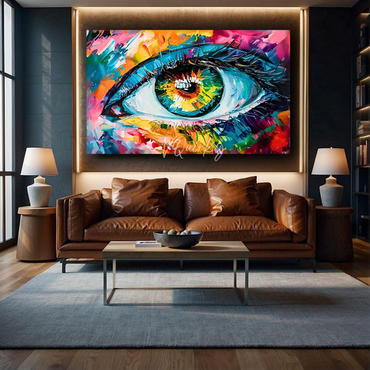 Vibrant Eye Canvas Painting