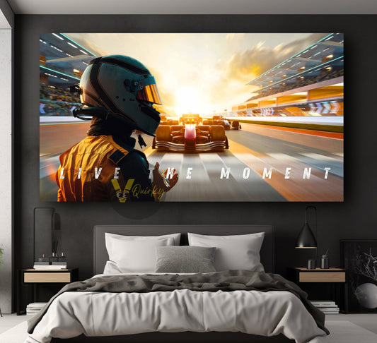 Live The Moment F1 Canvas Painting