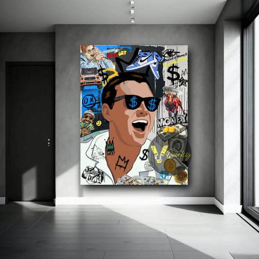 Leonardo The Wolf Of Wall Street V1 Canvas Painting