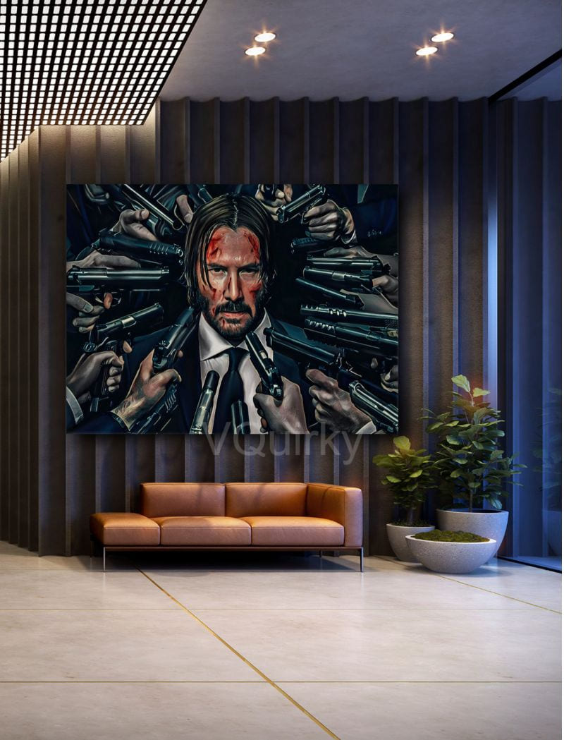 John Wick (Keanu Reeves) Canvas Painting