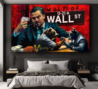 Leonardo Dicaprio (The Wolf of Wall Street 6) Stock Market Canvas Painting