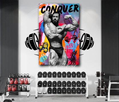 Chris Bumstead (CBum) Conquer Gym Canvas Painting