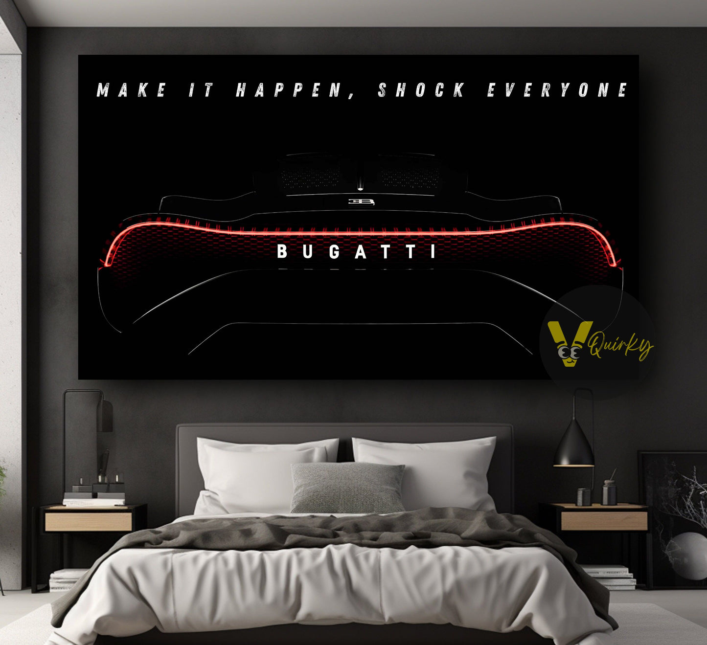 Bugatti Make It Happen Shock Everyone Canvas Painting