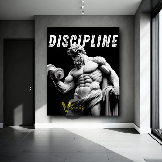 Discipline Gym Canvas Painting