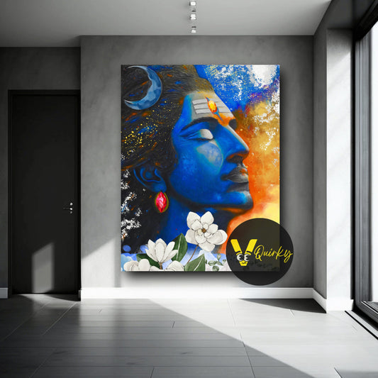 Har Har Mahadev (Shiv Ji) V2 Canvas Painting