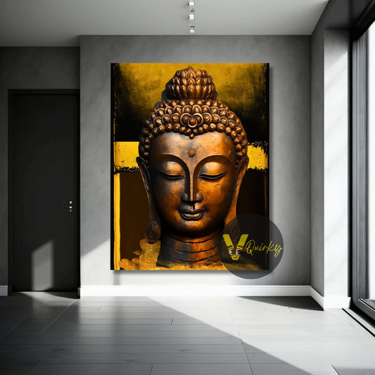 The Buddha Abstract 3d Art V1 Canvas Painting