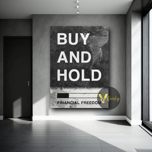 Buy and Hold Stock Market Canvas Painting