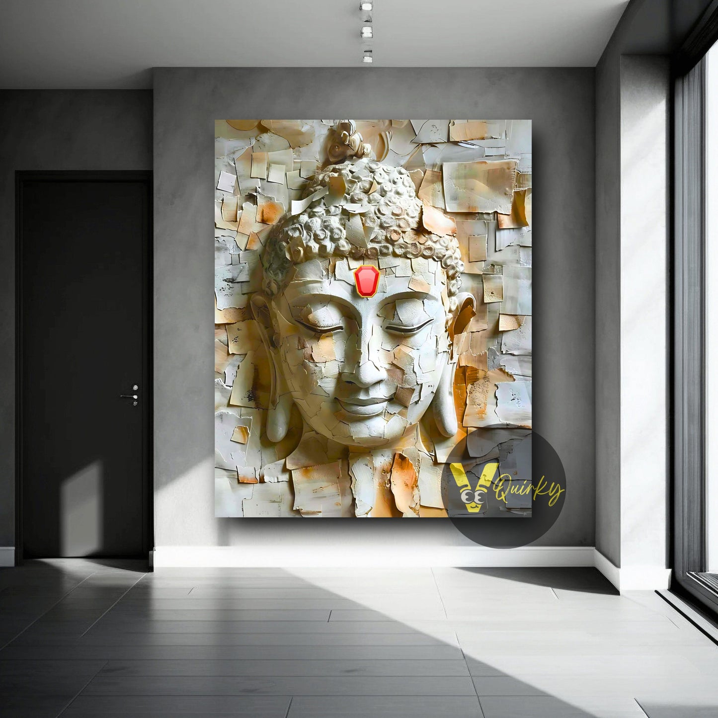 The Buddha Abstract 3d Art Canvas Painting