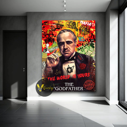 The Godfather (Don Vito Corleone) The World Is Yours Canvas Painting