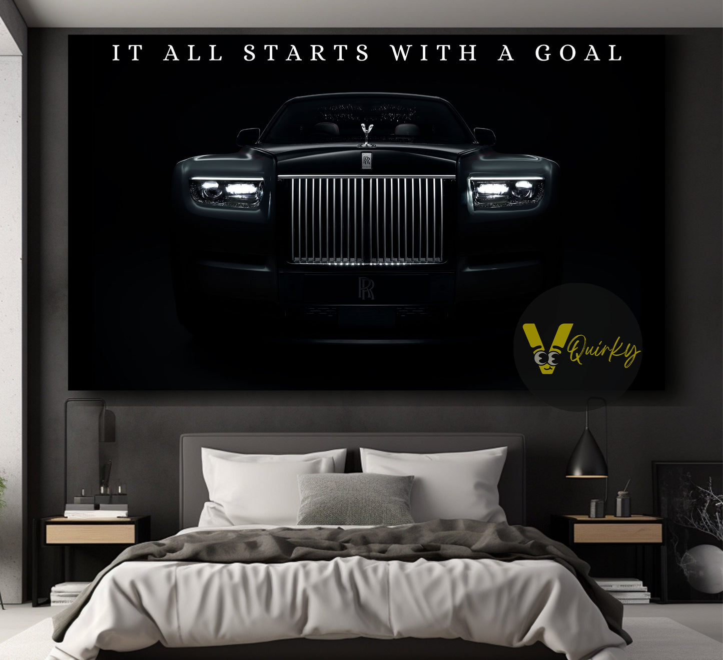 Rolls-Royce It All Starts With A Goal Canvas Painting