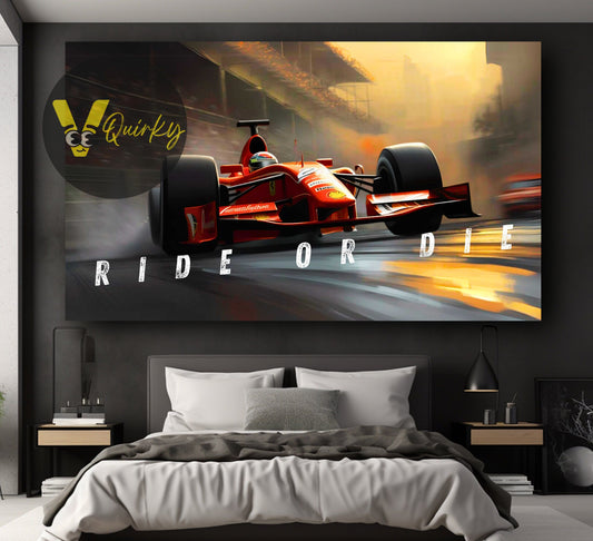 Ride Or Die F1 Horizontal Canvas Painting