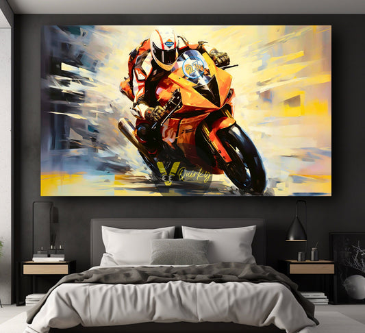 Biker Canvas Painting