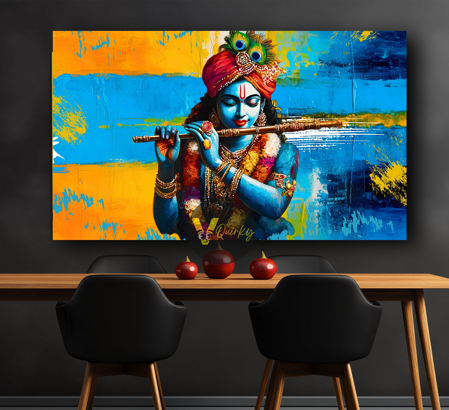 KRISHAN JI Horizontal Canvas Painting