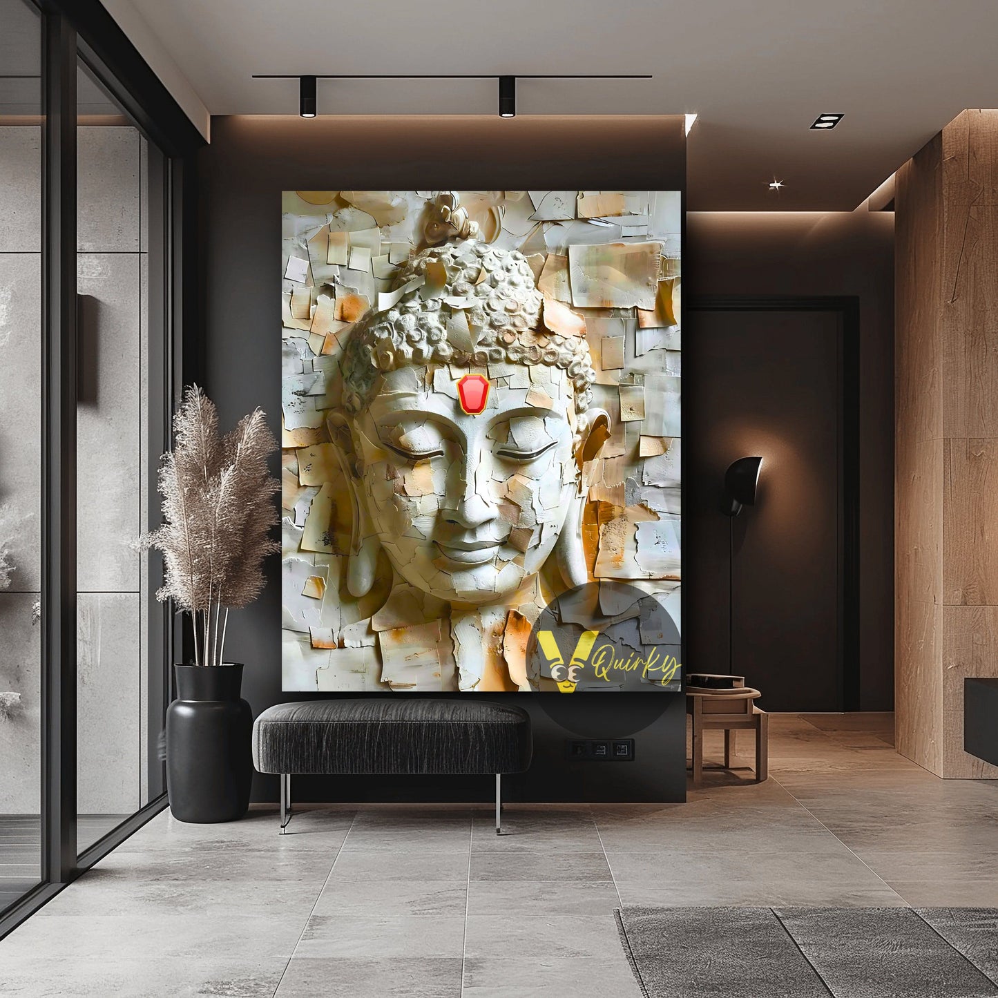 The Buddha Abstract 3d Art Canvas Painting