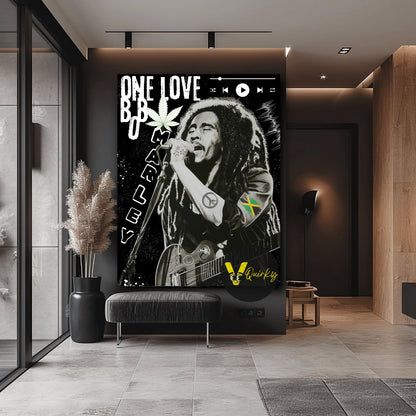 Bob Marley One Love Canvas Painting