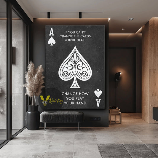 Black A Spade Card Canvas Wall Painting