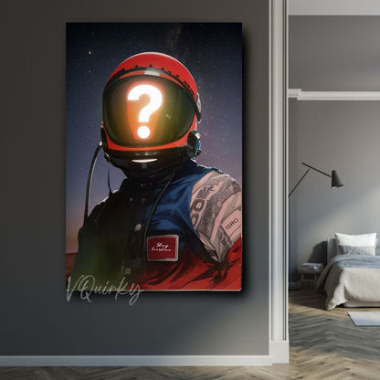 "Space Wonders: What's Behind an Astronaut's Helmet?" Canvas Painting