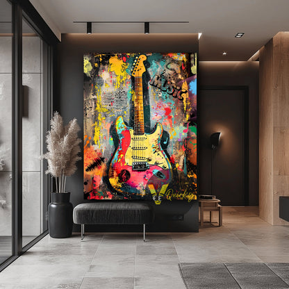 Guitar Music Canvas Painting