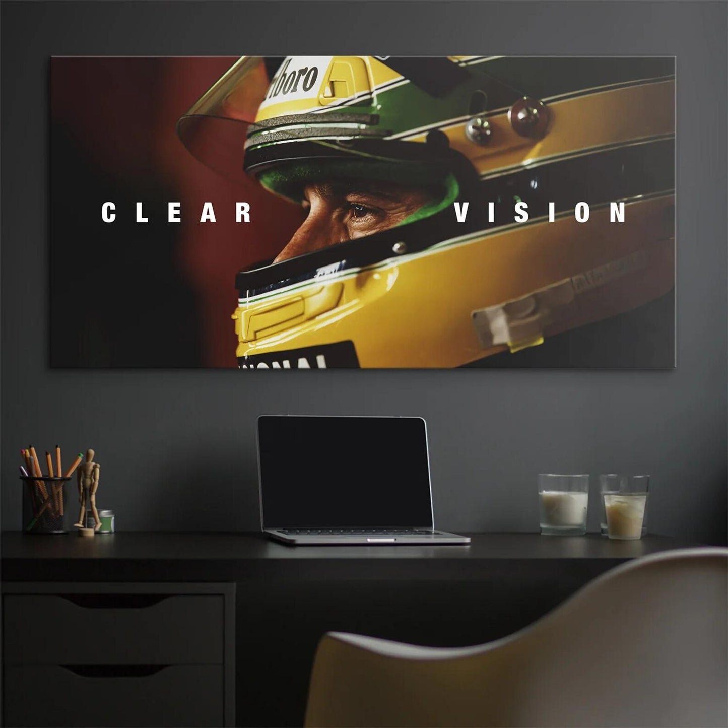Ayrton Senna Clear Vision Canvas Painting
