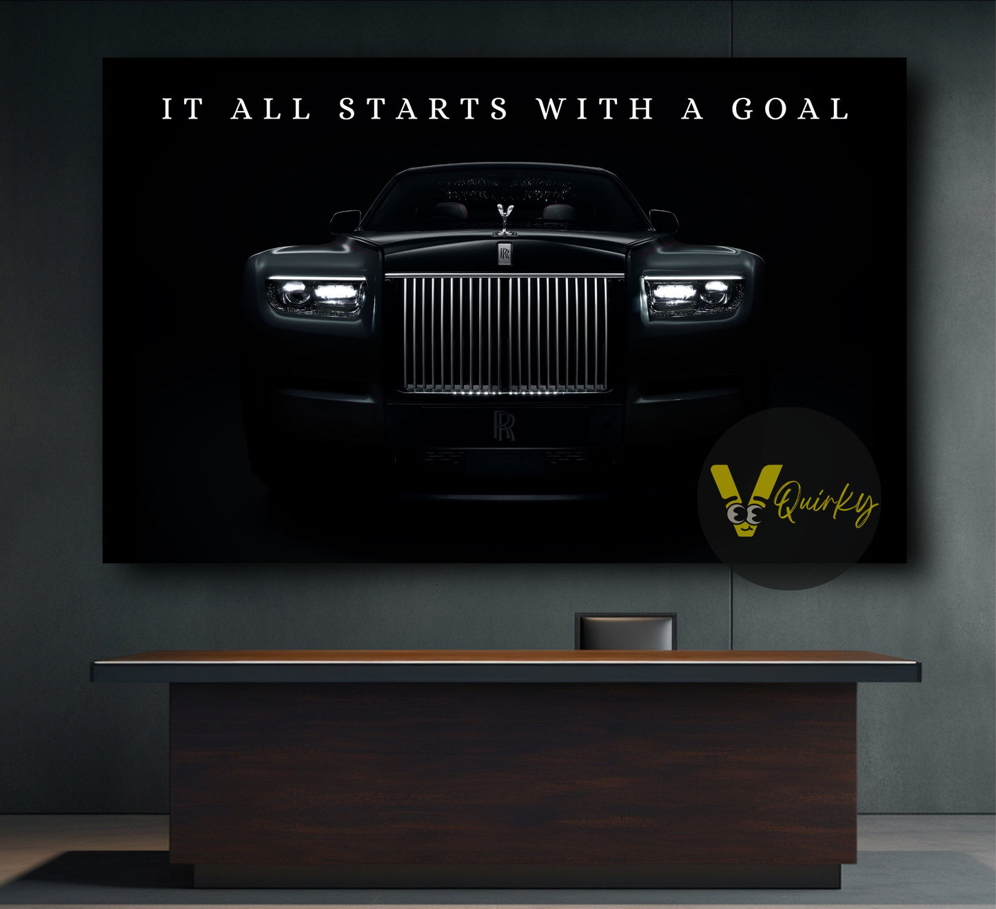 Rolls-Royce It All Starts With A Goal Canvas Painting