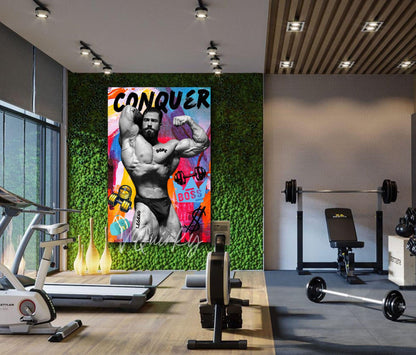 Chris Bumstead (CBum) Conquer Gym Canvas Painting