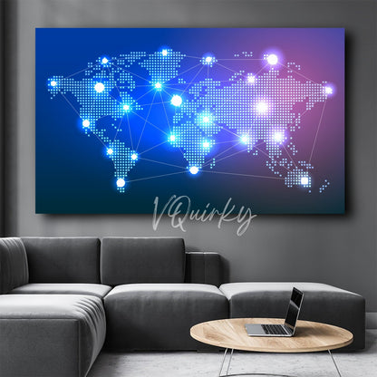 World Map 2 Canvas Painting