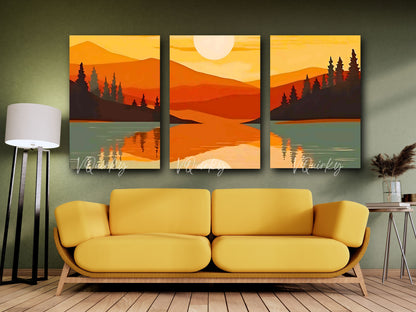 Boho Beautiful - Set Of 3 Nature Canvas Painting