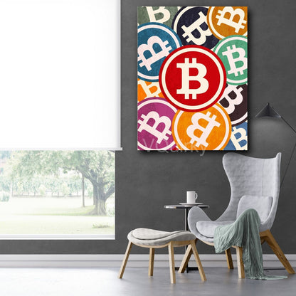 Bitcoin Canvas Painting