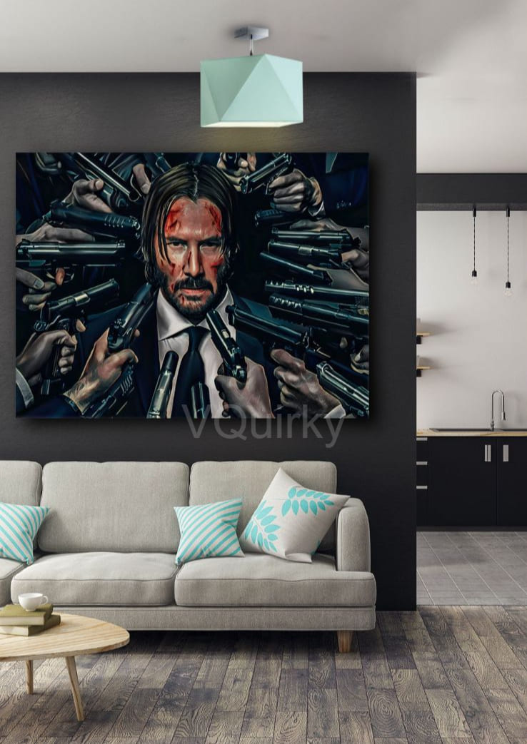 John Wick (Keanu Reeves) Canvas Painting