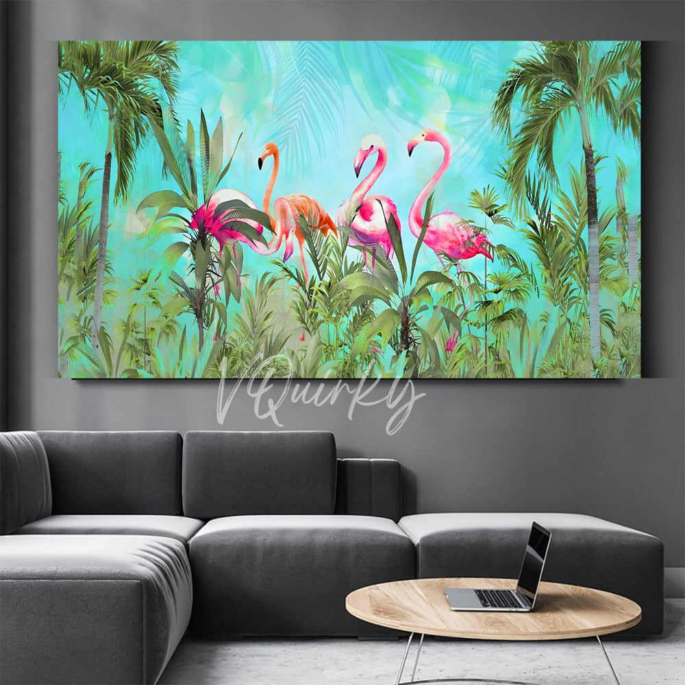 Nature Flamingo Canvas Painting