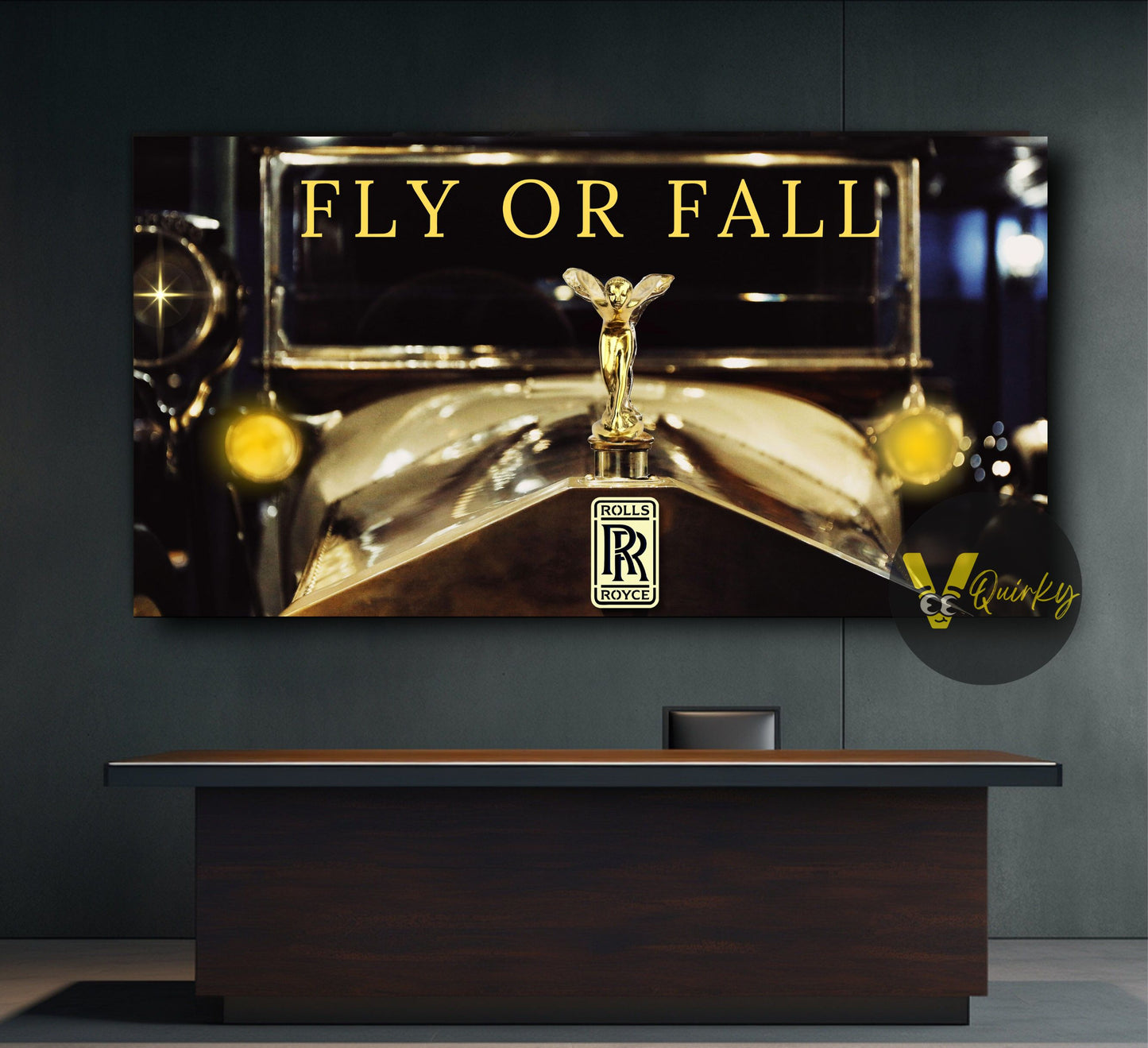 Vintage Rolls-Royce Fly or Fall Canvas Painting