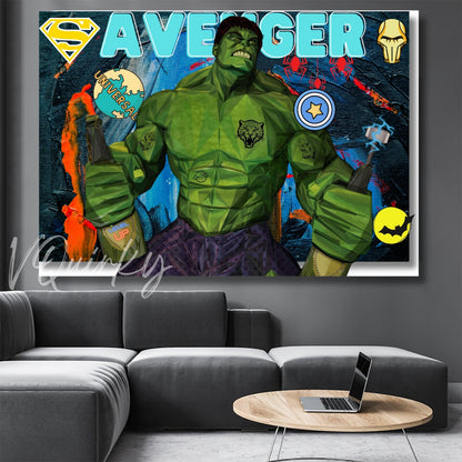 Avenger Hulk Canvas Painting