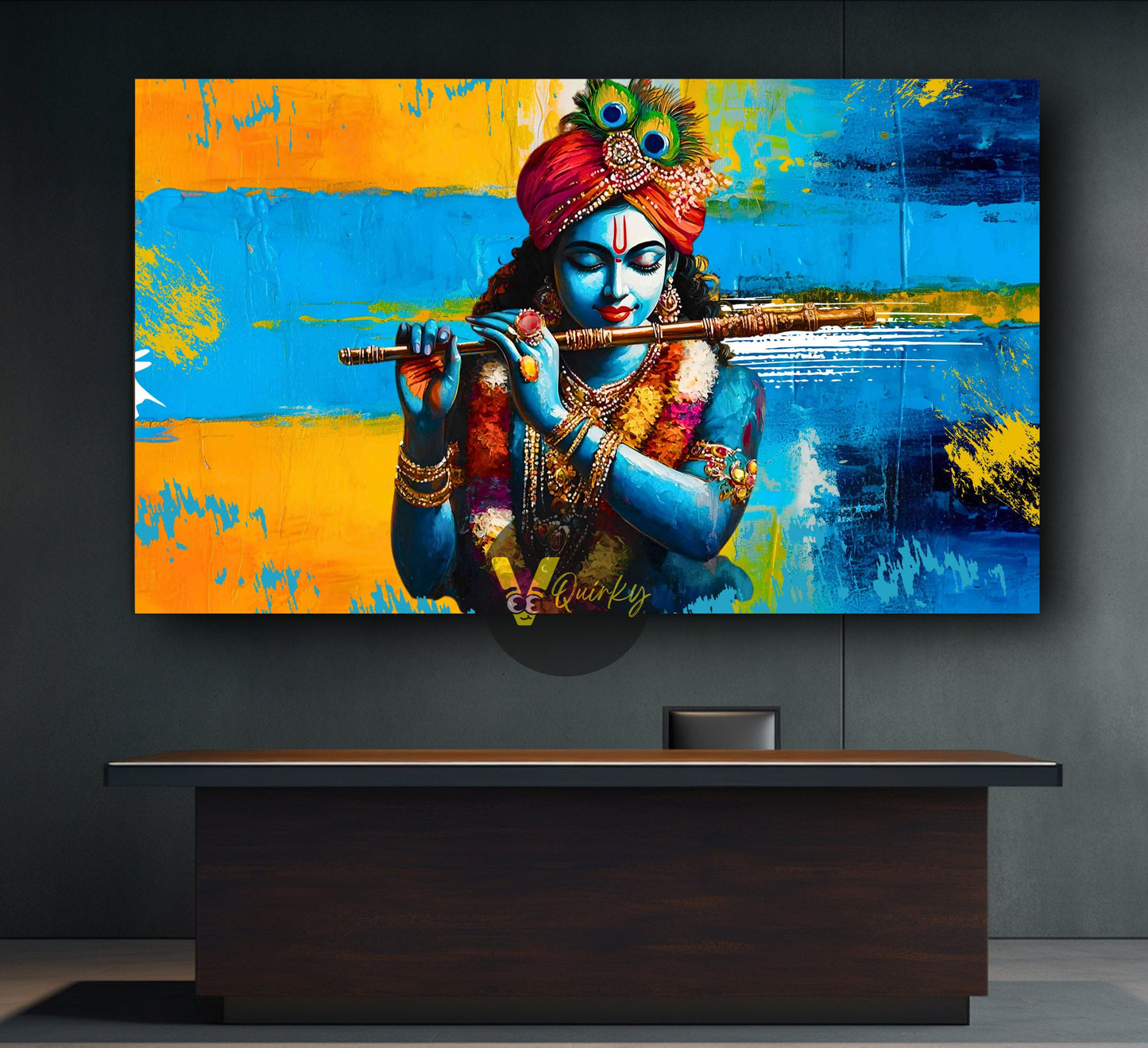 KRISHAN JI Horizontal Canvas Painting