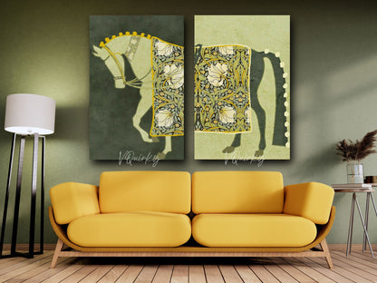 Boho Horse - Set Of 2 Canvas Painting