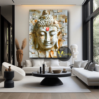 The Buddha Abstract 3d Art Canvas Painting