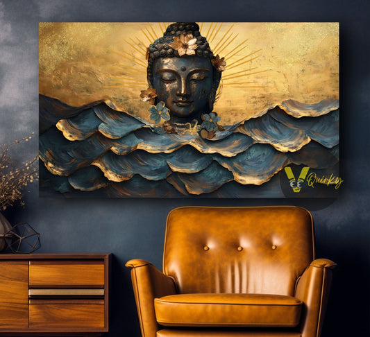 The Buddha Abstract 3d Art Horizontal Canvas Painting