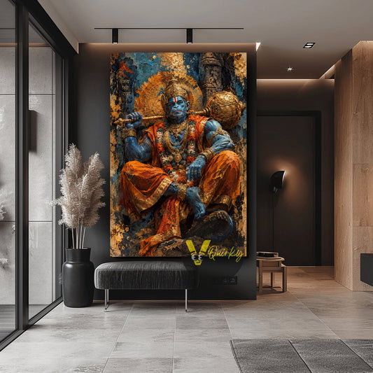 Hanuman Ji 3D canvas wall art by VQuirky