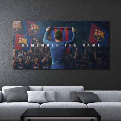 Lionel Messi Remember The Name H1 Canvas Painting