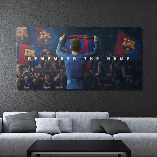 Lionel Messi Remember The Name H1 Canvas Painting