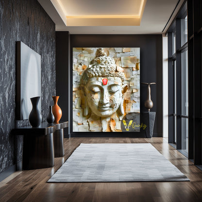 The Buddha Abstract 3d Art Canvas Painting