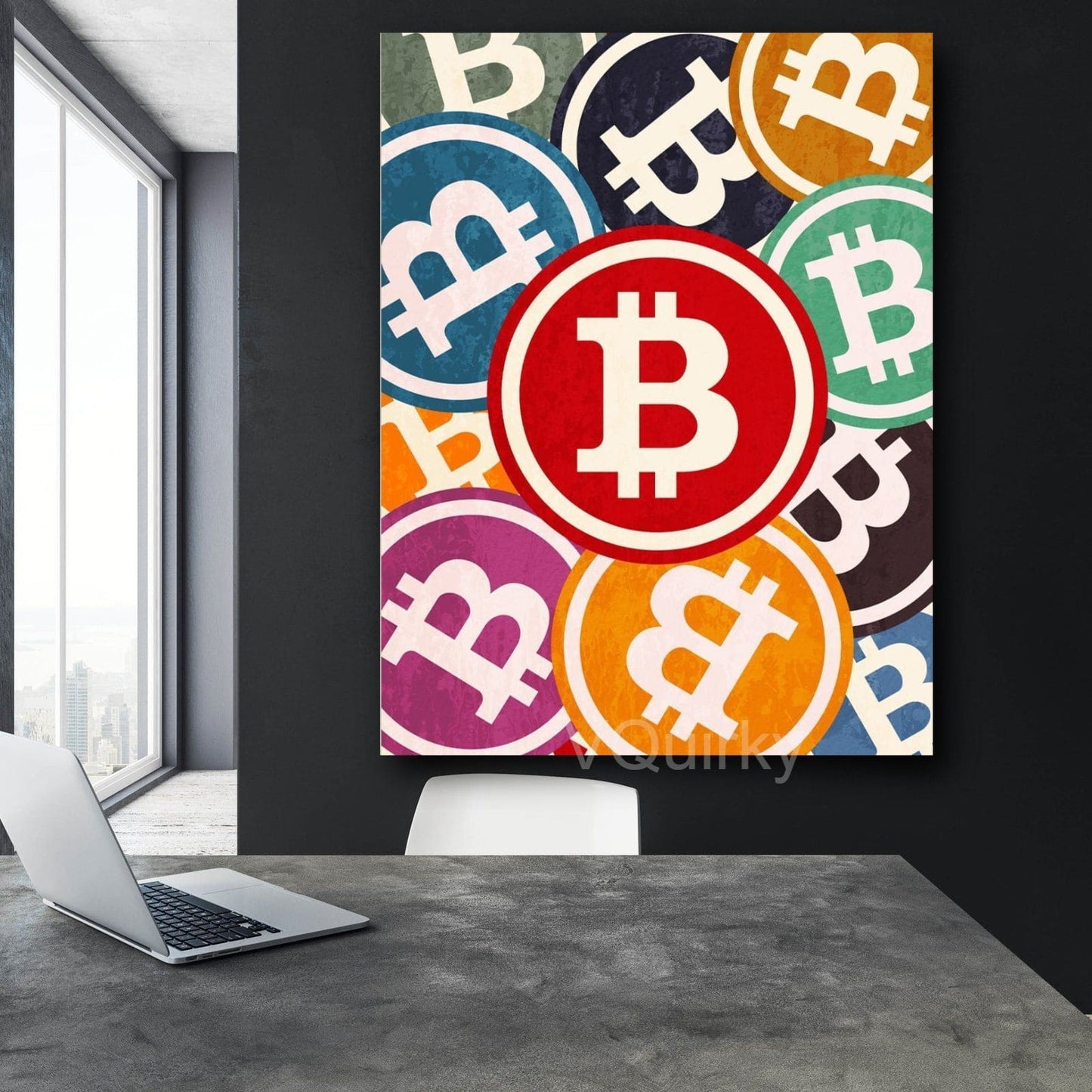 Bitcoin Canvas Painting